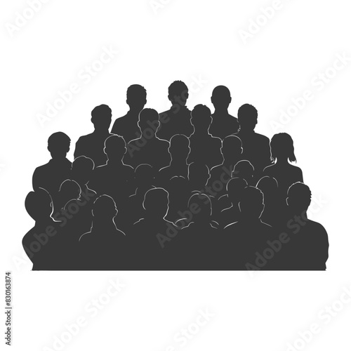 silhouette audience full body black color only