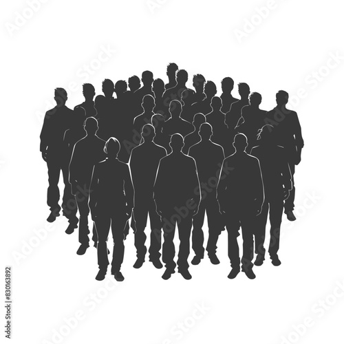 silhouette audience full body black color only