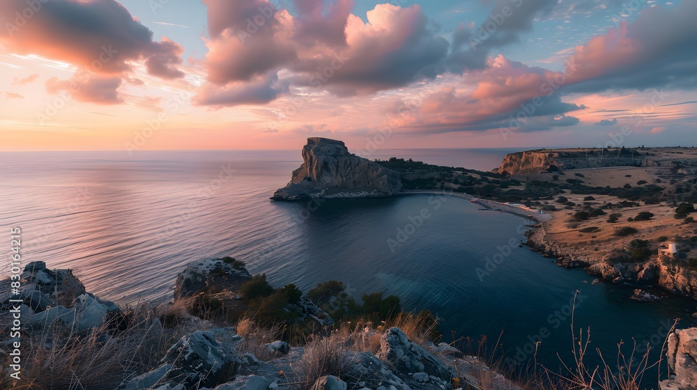 Beautiful beach views in Greece, Clean and beautiful, in the afternoon, which in Generate AI Beautiful beach views in Greece, Clean and beautiful, in the afternoon, which in Generate AI
