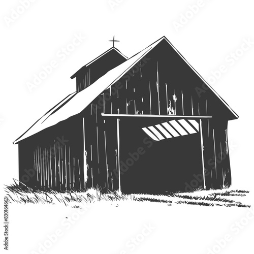silhouette barn black color only