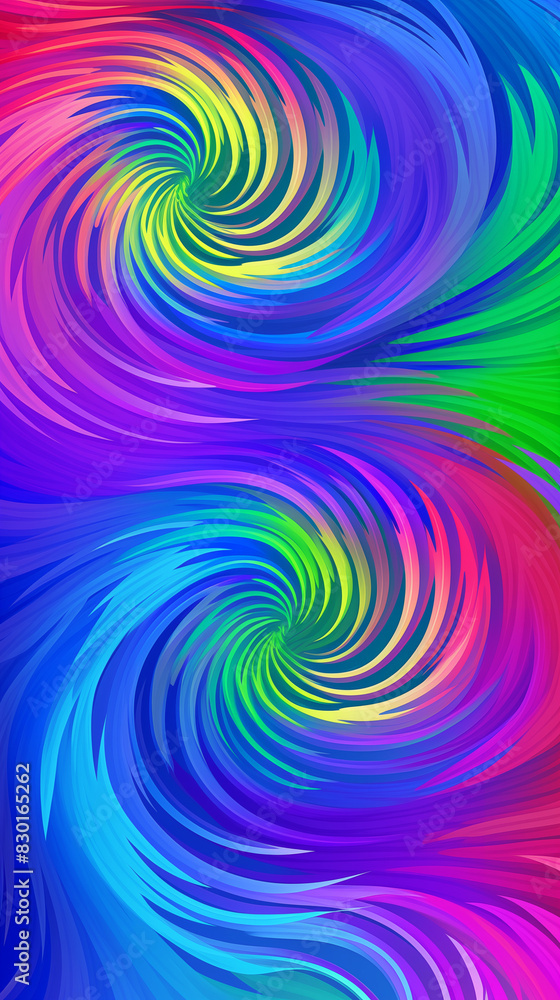 Obraz premium Abstract Image, Spirals and Vortices, Pattern Style Texture, Wallpaper, Background, Cell Phone and Smartphone Cover, Computer Screen, Cell Phone and Smartphone Screen, 9:16 Format - PNG