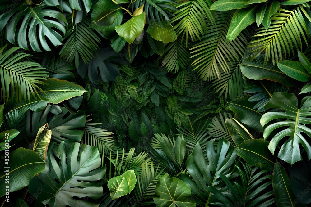 Background of large juicy green leaves.
Background of large juicy green leaves.