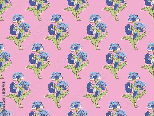 INDIAN TRADITIONAL FLORAL BLOCK PRINT DESIGN AJRAKH PRINTS BATIK PRINTS SANGANER JAIPUR SEAMLESS PATTERNS 