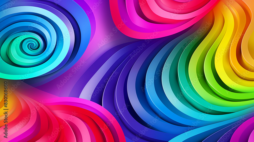 Obraz premium Abstract Image, Spirals and Vortices, Pattern Style Texture, Wallpaper, Background, Cell Phone and Smartphone Cover, Computer Screen, Cell Phone and Smartphone Screen, 16:9 Format - PNG