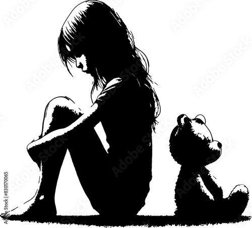 image of a sad girl