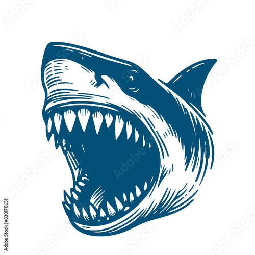 Мобильное Shark, White, Great, Mascot, Bite, Cartoon, Mouth, Isolated, Sea, Design, Vector, Graphic, Ocean, Illustration, Background, Icon, Water, Beach, Nature, Animal, Aggressive, Angry, Aустройство