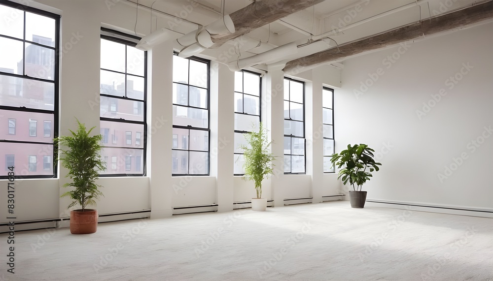 An empty loft livingroom penthouse NY,Madrid,London for Augmented reality mockup pattern frame An empty loft livingroom penthouse NY,Madrid,London for Augmented reality mockup pattern frame