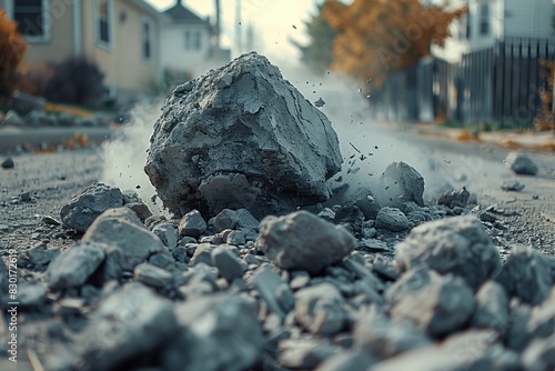 Pile of Rocks Along Roadside © denklim