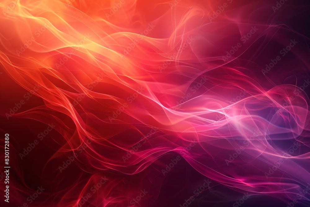 Obraz premium Abstract Wavy Gradient Background in Orange and Purple