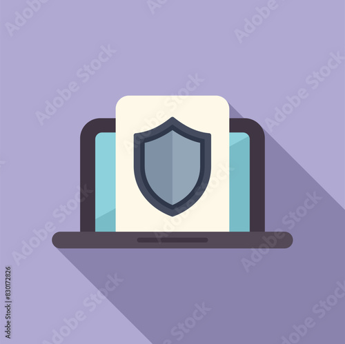 Illustration of a laptop with a shield icon, representing data protection and cyber security Free Download Illustration of a laptop with a shield icon, representing data protection and cyber security - GFXLoad
