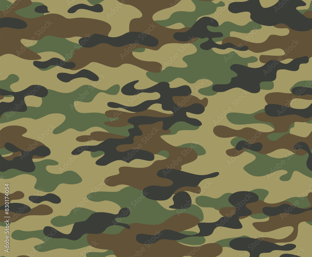 Fototapeta premium military classic camouflage, vector background, fabric texture