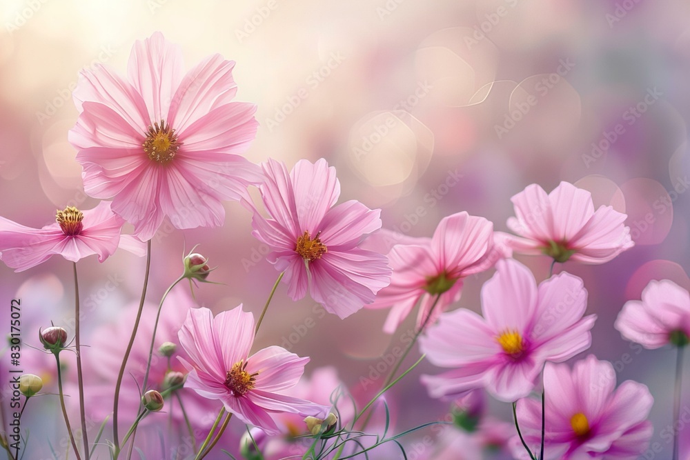 Pink flowers blossoming in field Pink flowers blossoming in field