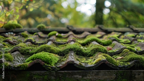 Roof Covered with Moss