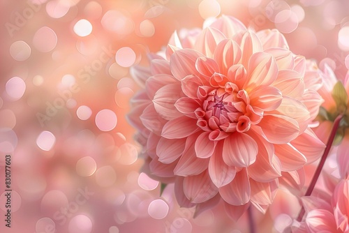Pink flower in blurred background
