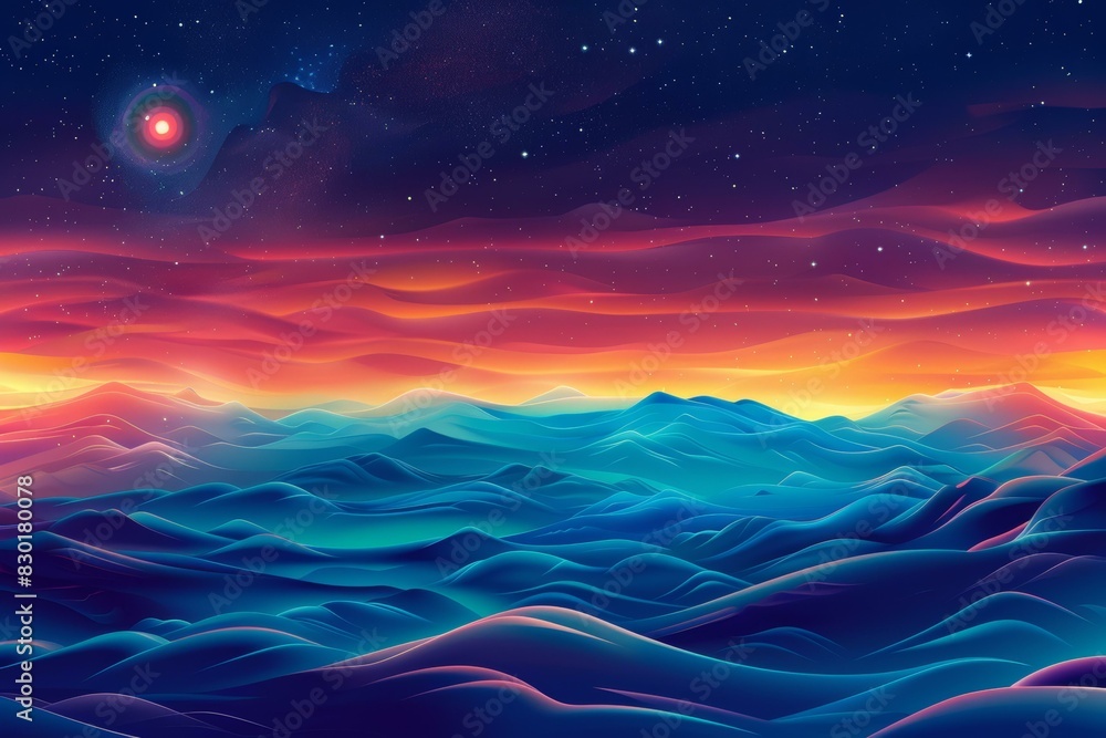 Cosmic Canvas: Nebula's Vibrant Tapestry