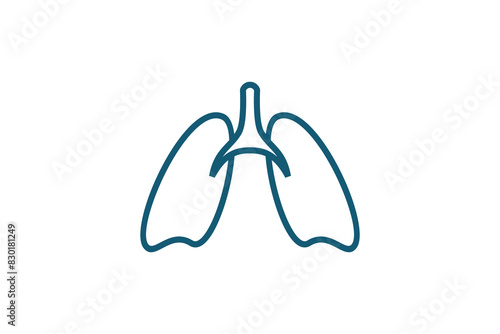 lungs healty design with simple concept