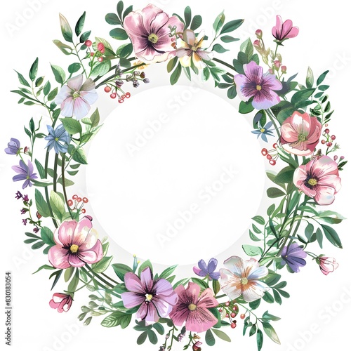 Floral bouquet ornament frame background
