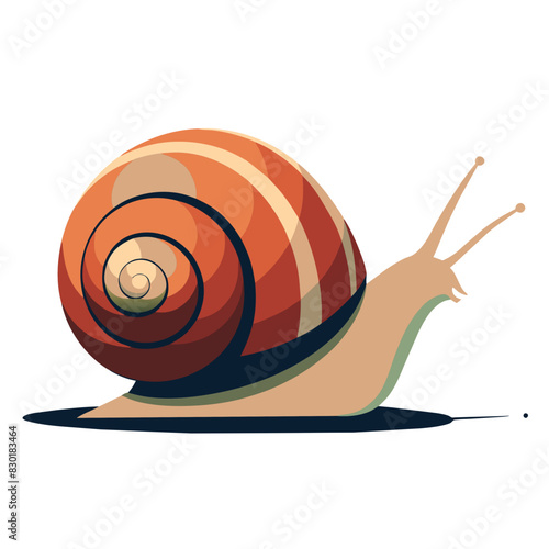 detailed illustration of a snail
