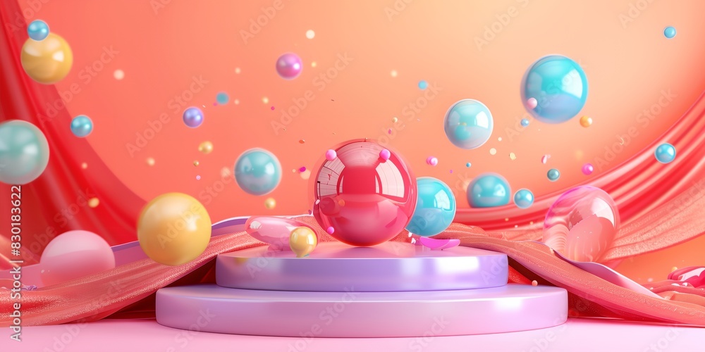 a pink and blue object with bubbles a pink and blue object with bubbles