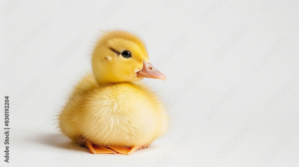 Cute little duckling on a white background Cute little duckling on a white background