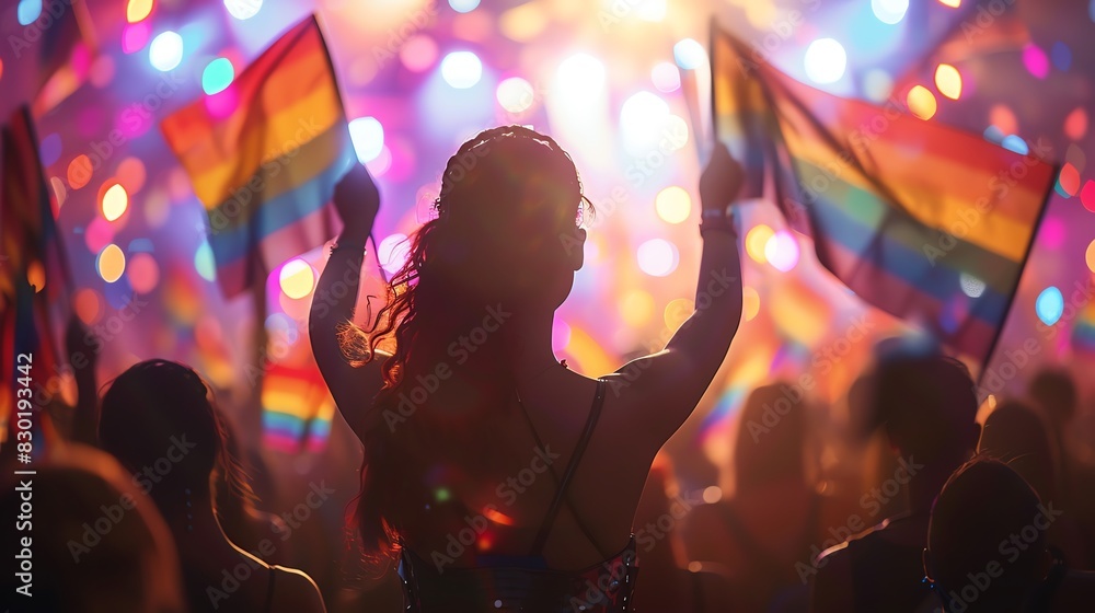 Capture the essence of pride and celebration in a crowd Capture the essence of pride and celebration in a crowd