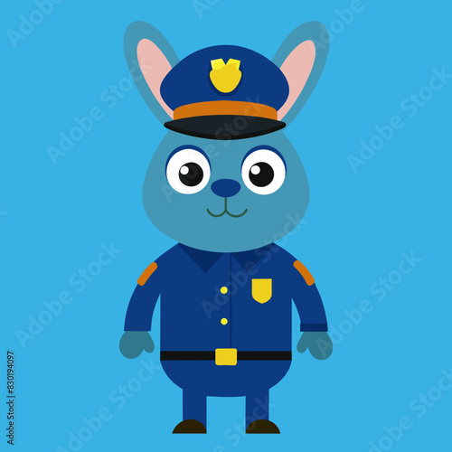 cartoon character rabbit policeman 