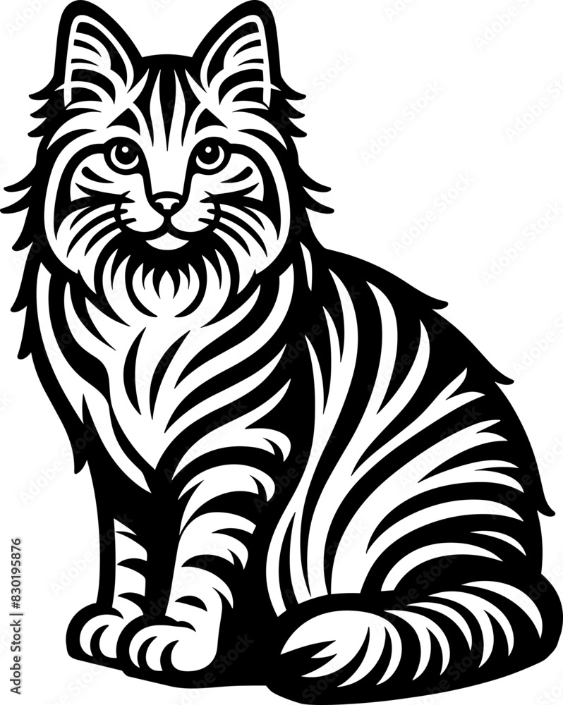 Tabby Cat Sitting Tabby Cat Sitting