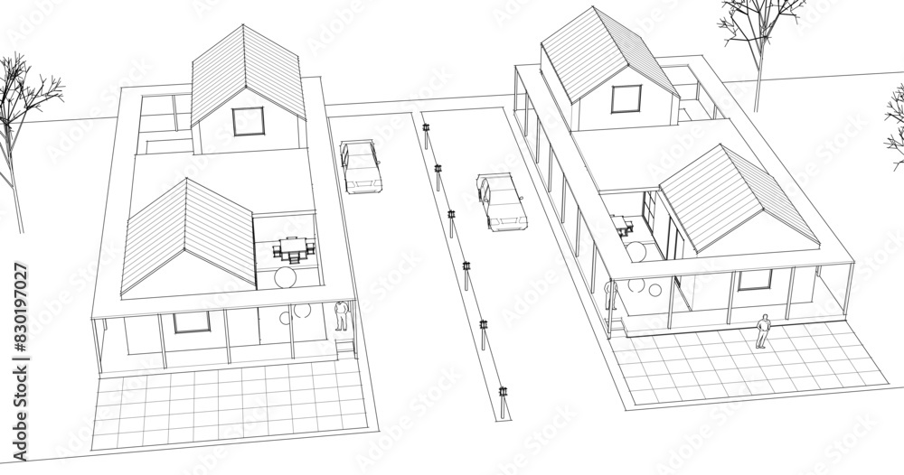 traditional residential house 3d rendering traditional residential house 3d rendering