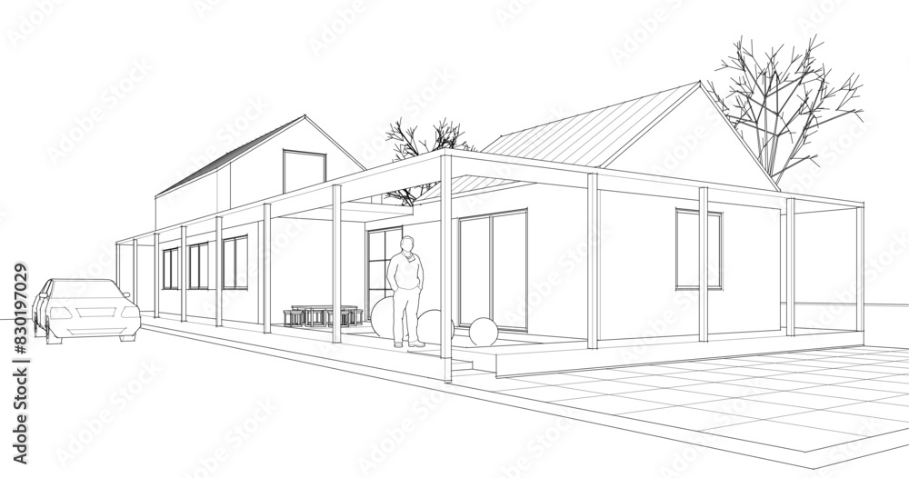 traditional residential house 3d rendering traditional residential house 3d rendering