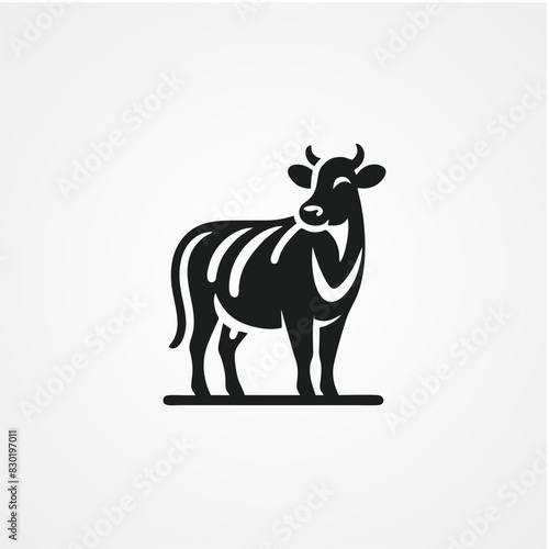 vector icon cow logo design