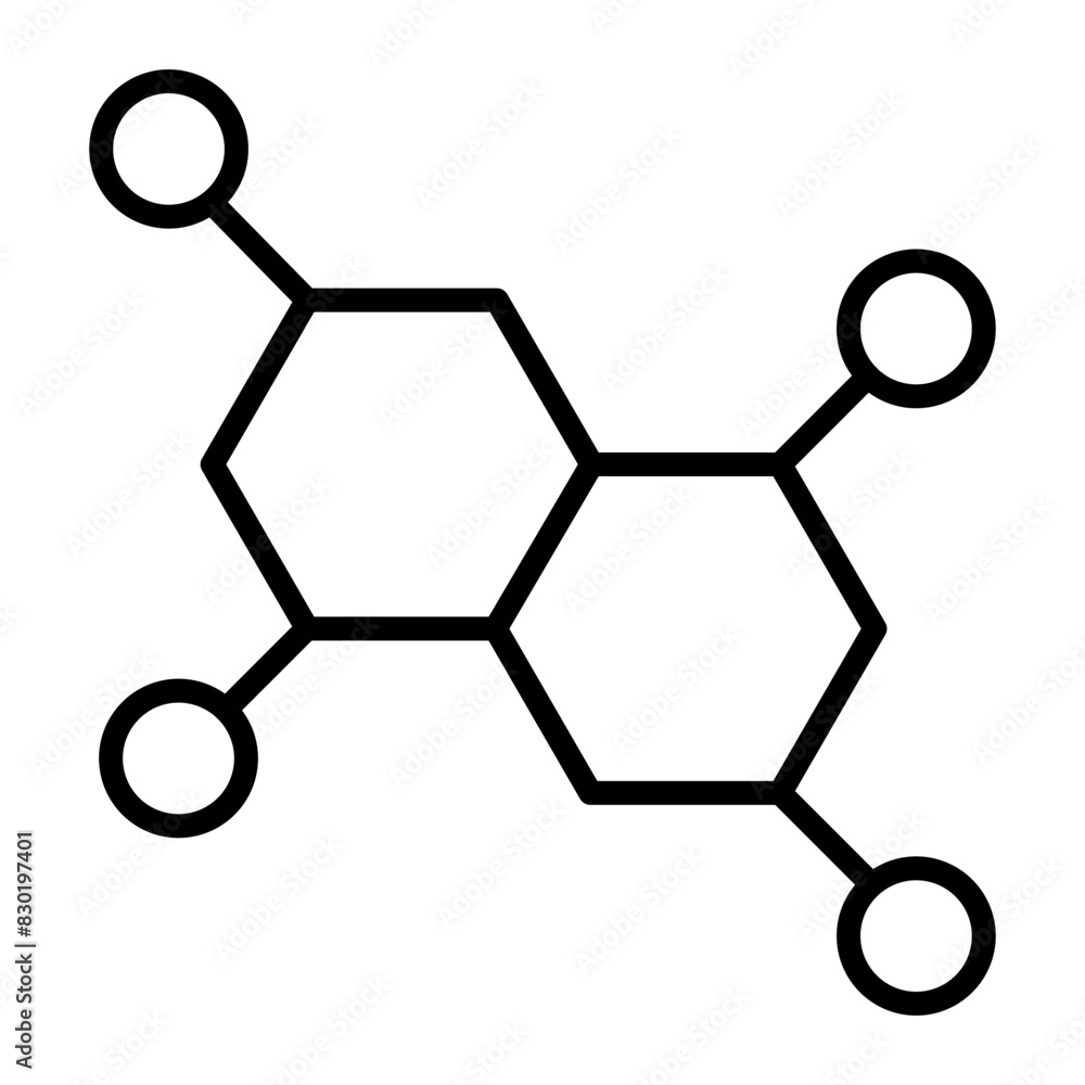 Chemical Bond Vector Line Icon Design Chemical Bond Vector Line Icon Design