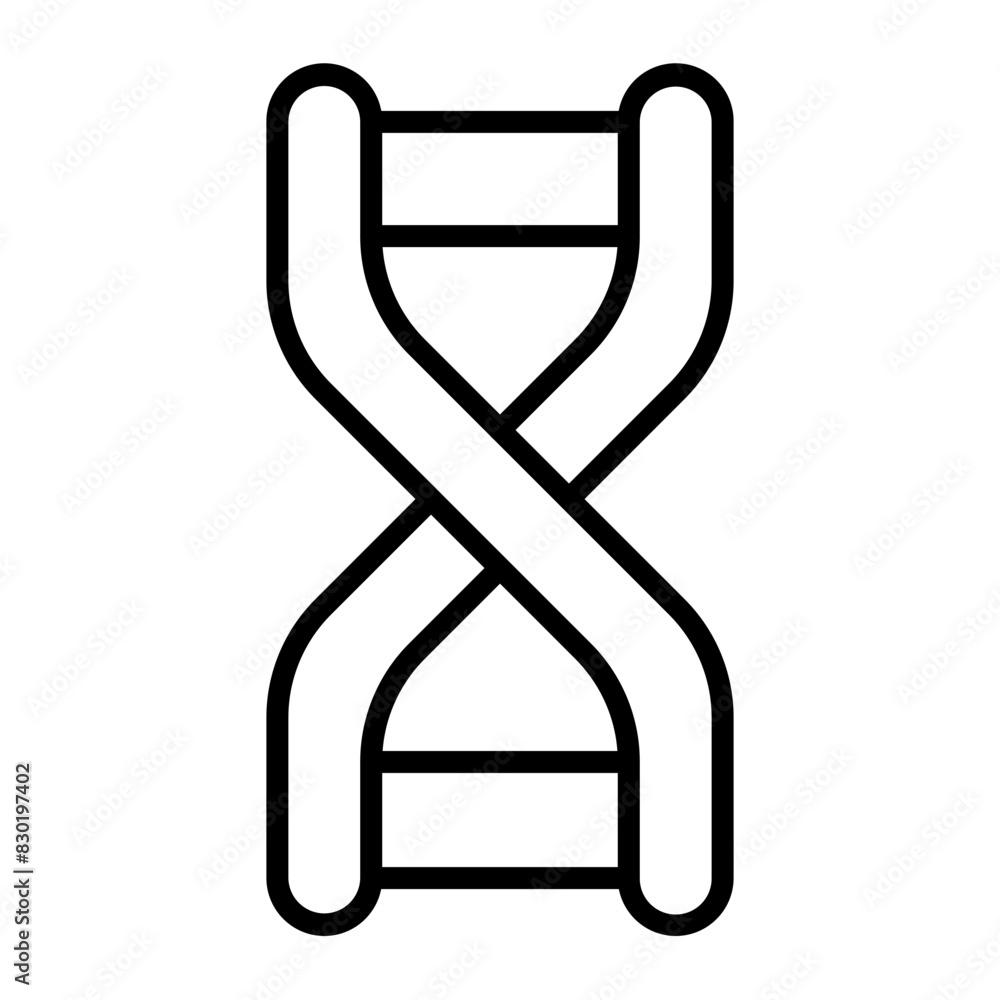 Deoxyribonucleic Aid Vector Line Icon Design Deoxyribonucleic Aid Vector Line Icon Design