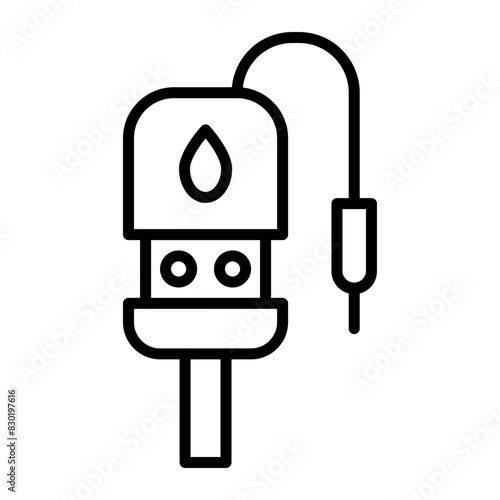 Ph Meter Vector Line Icon Design