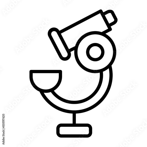 Microscope Vector Line Icon Design