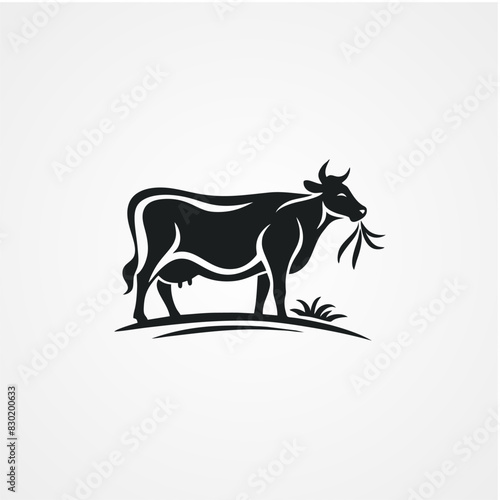 vector icon cow logo design
