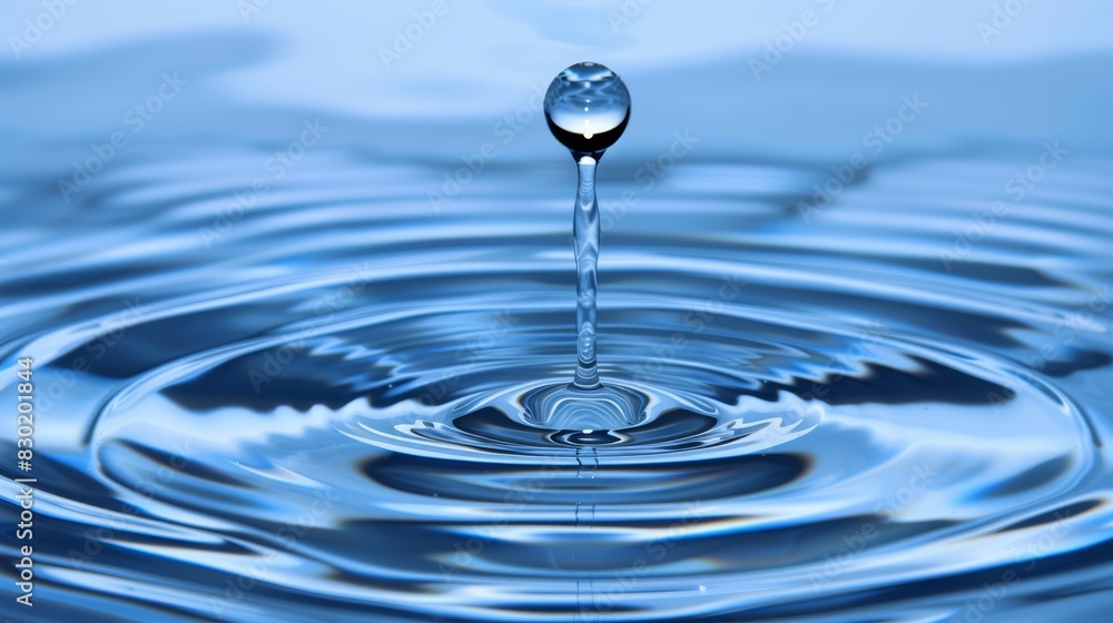 a single drop bulges out at its peak, while another smaller drop emerges from its base The upper droplet is transparent, while the lower a single drop bulges out at its peak, while another smaller drop emerges from its base The upper droplet is transparent, while the lower