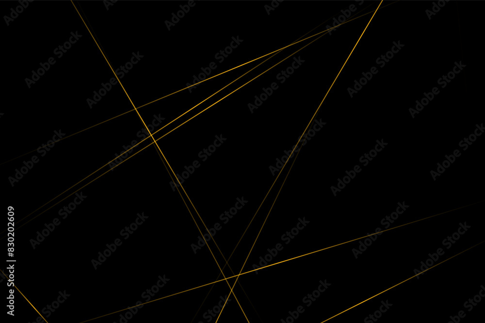 Fototapeta premium Abstract black with gold lines, triangles background modern design. Vector illustration EPS 10.