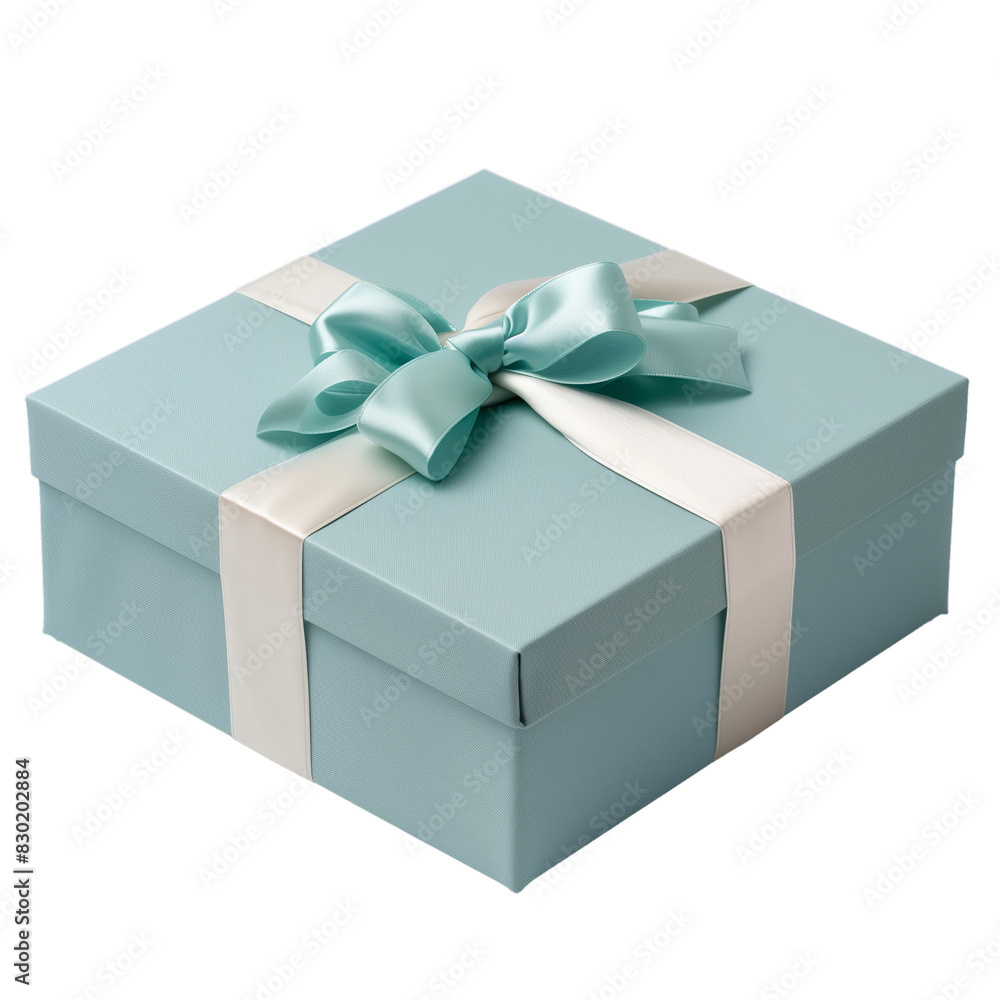Gift box with ribbon isolated on transparent background. Cut out Gift box with ribbon isolated on transparent background. Cut out