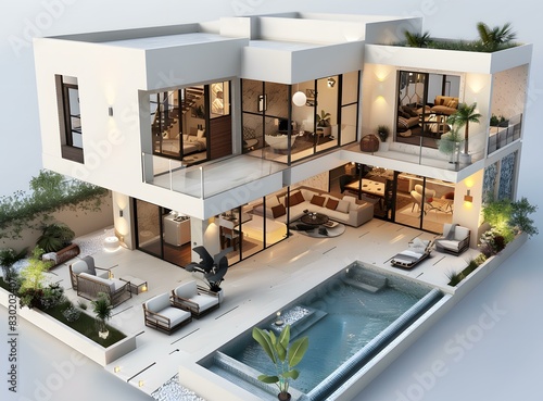 Modern minimalist villa