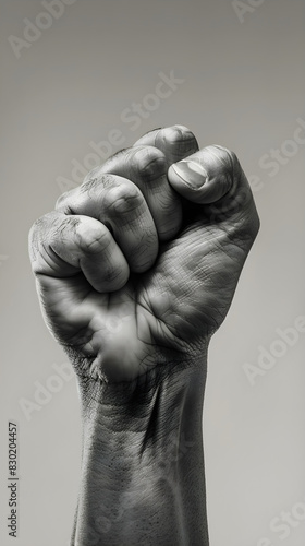 Powerful Close-Up of Clenched Human Fist Symbolizing Strength and Determination