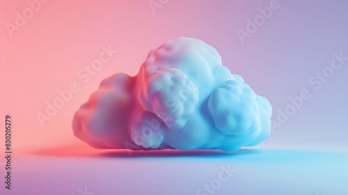 Cloud Computing Creative Icon. Cloud Computing ad  2d Rendering icon  High Quality Resolution  Simple 