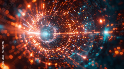 advanced artificial intelligence - visualization of a quantum computer