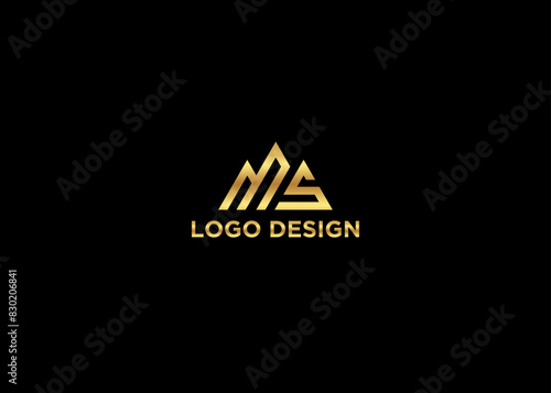 Initial Letter MS Logo Vector Design
