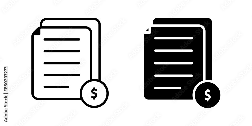 Documents icon set. for mobile concept and web design. vector illustration Documents icon set. for mobile concept and web design. vector illustration