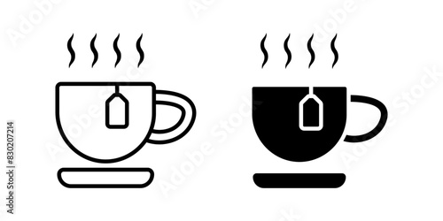 Tea icon set. for mobile concept and web design. vector illustration