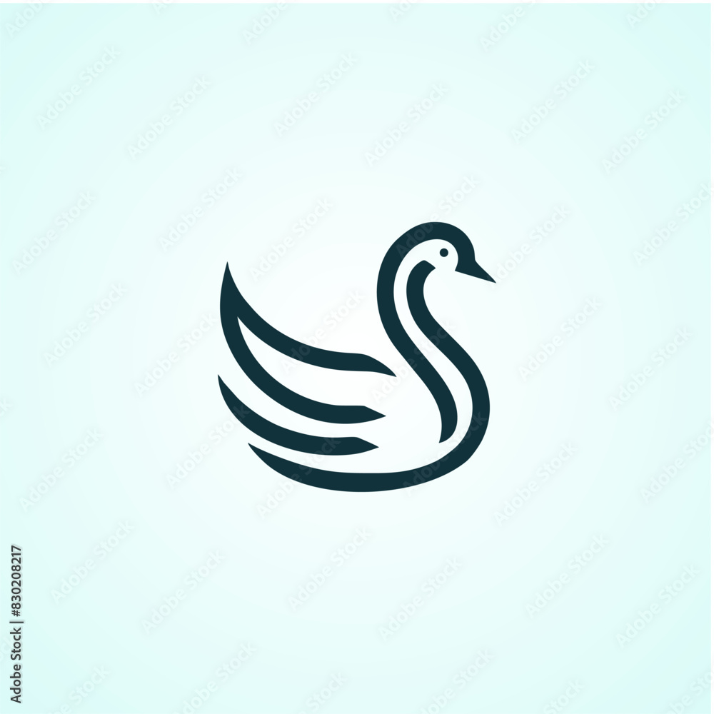 vector icon swan logo design vector icon swan logo design