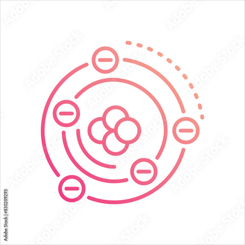 Atom And Nuclei Icon editable stock vector icon