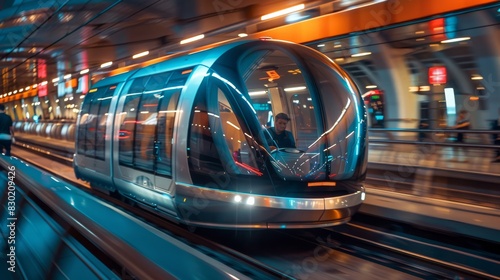 The future of transportation is here. The new Hyperloop is the fastest, safest, and most efficient way to travel. photo
