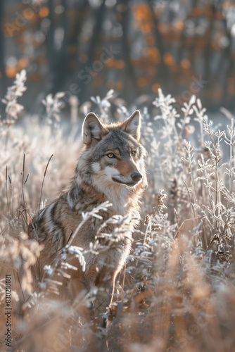  Majestic Wolf in Orchard  Field of Poppies  Rosehips in Bloom  Prairie with Small Stream  Insects and Birds  Country Lane  Blue Sky  Hyper Detailed Realistic Photography