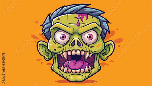 zombi face illustration, background